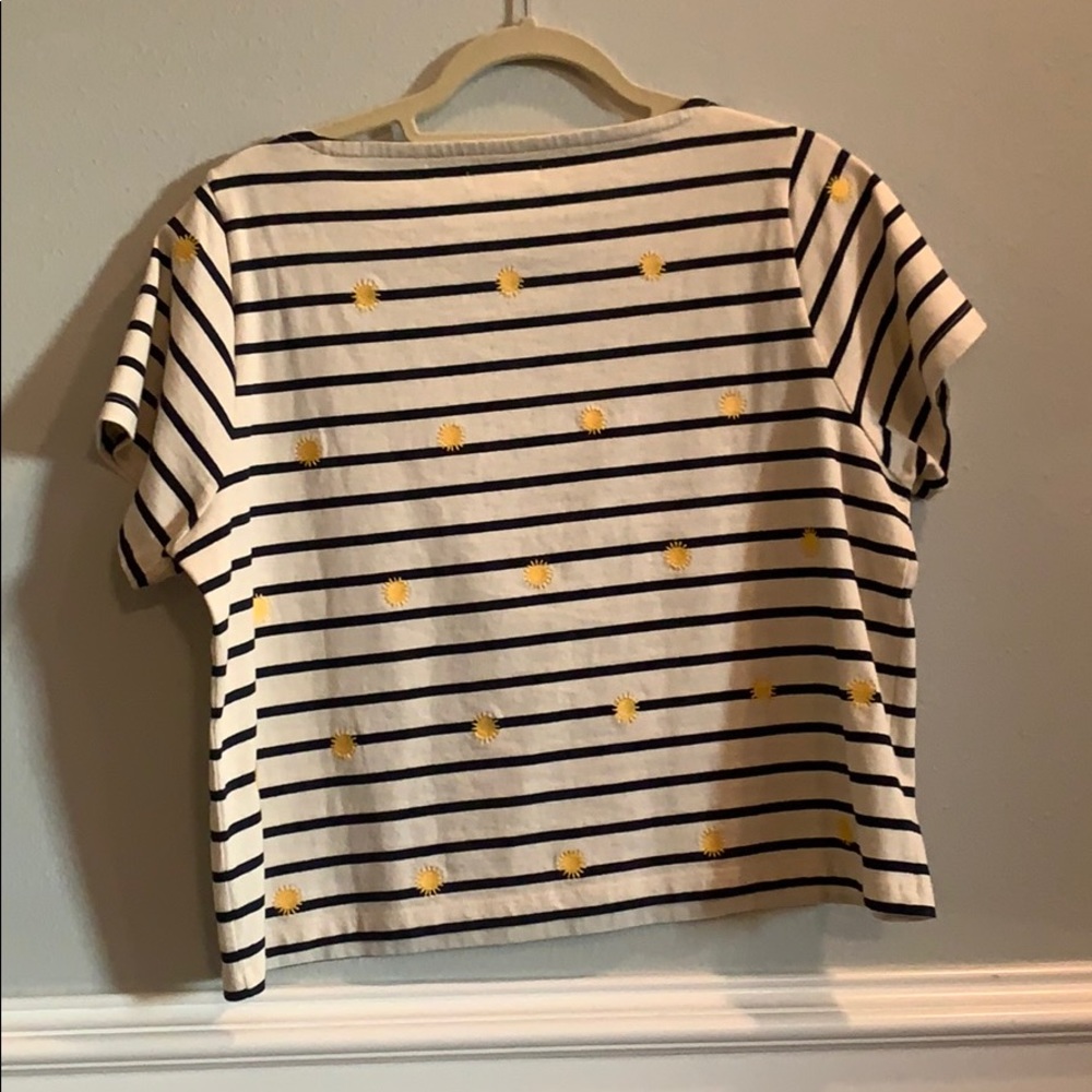 Madewell Striped Crop Tee - Picture 2 of 3